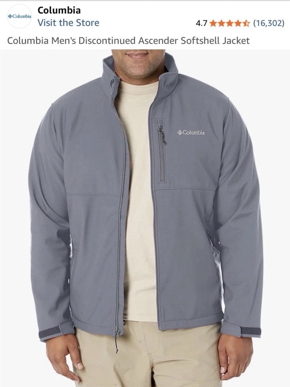 Columbia Ascender Gray Softshell Jacket | Men’s Large